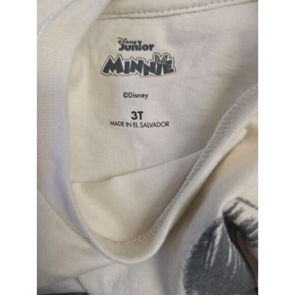 Disney Junior Minnie Mouse Tshirt Short Sleeve BOO graphic Tee Girl Size 3t 7608 - Picture 4 of 5